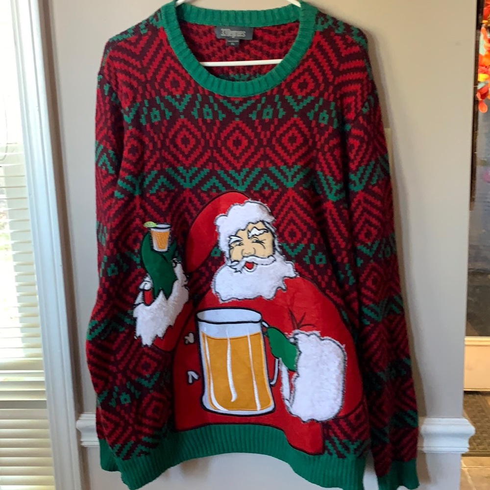 33 Degrees Men’s XL 100% Cotton Christmas Sweater